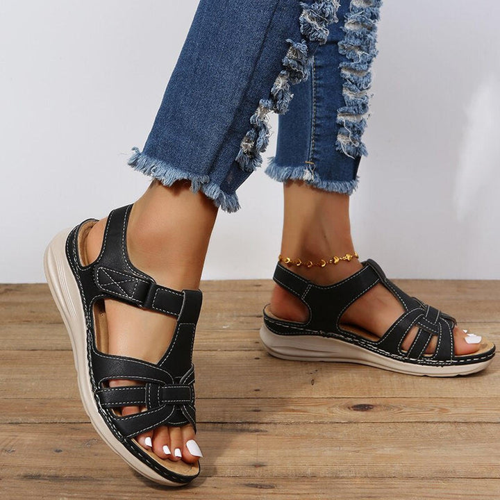 Lauren | Women's Buckle Strap Casual Espadrilles Walking Sandals