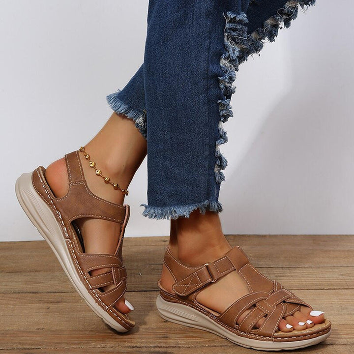 Lauren | Women's Buckle Strap Casual Espadrilles Walking Sandals