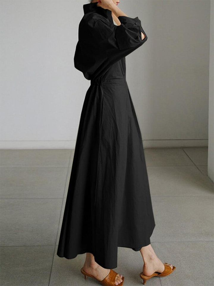 Lauren | Women's Summer Midi Long Sleeve Shirt Dress