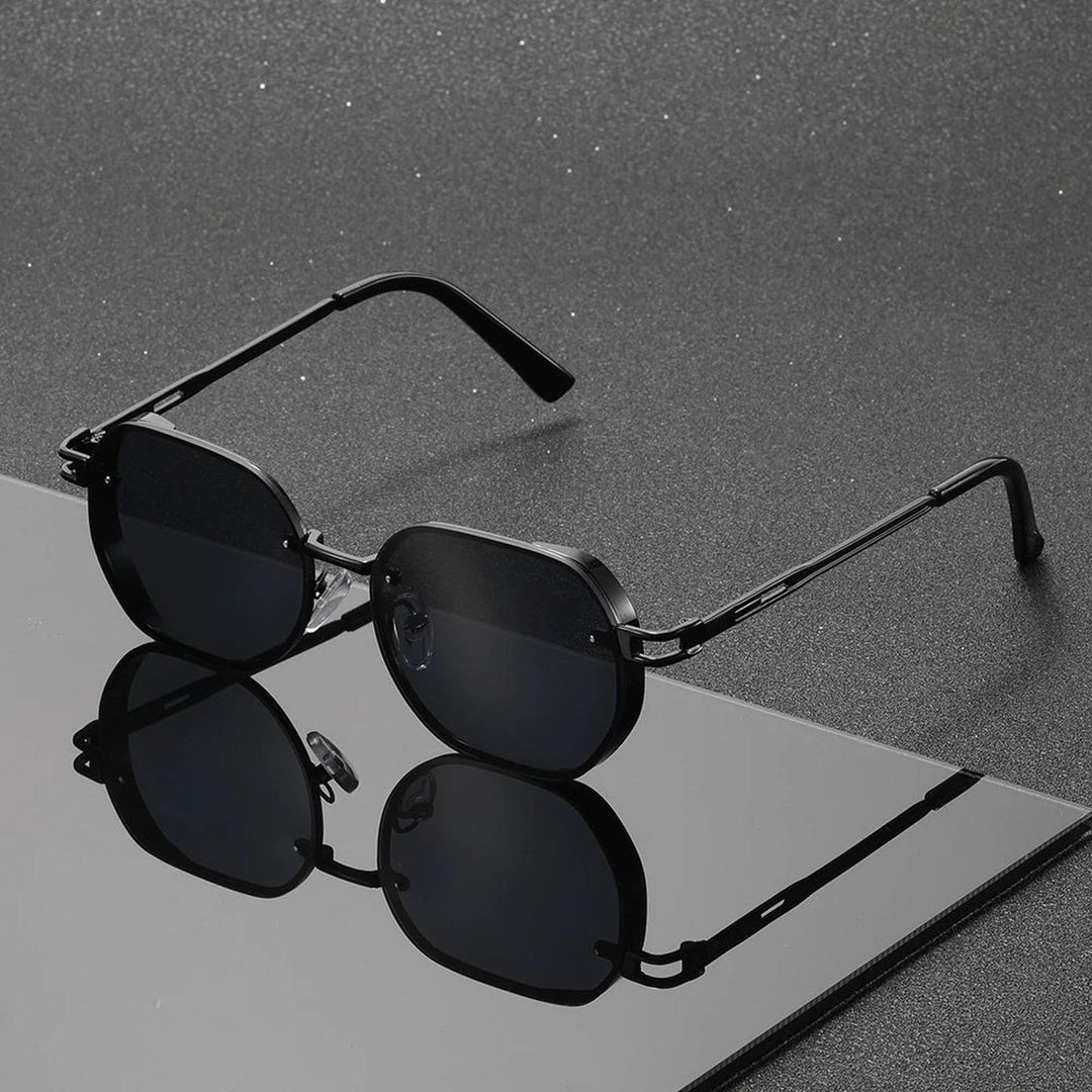 Layla | Sunglasses Gradient Alloy Metal Frame Rimless Modern