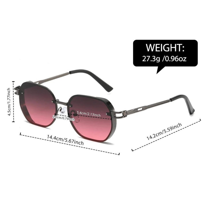 Layla | Sunglasses Gradient Alloy Metal Frame Rimless Modern