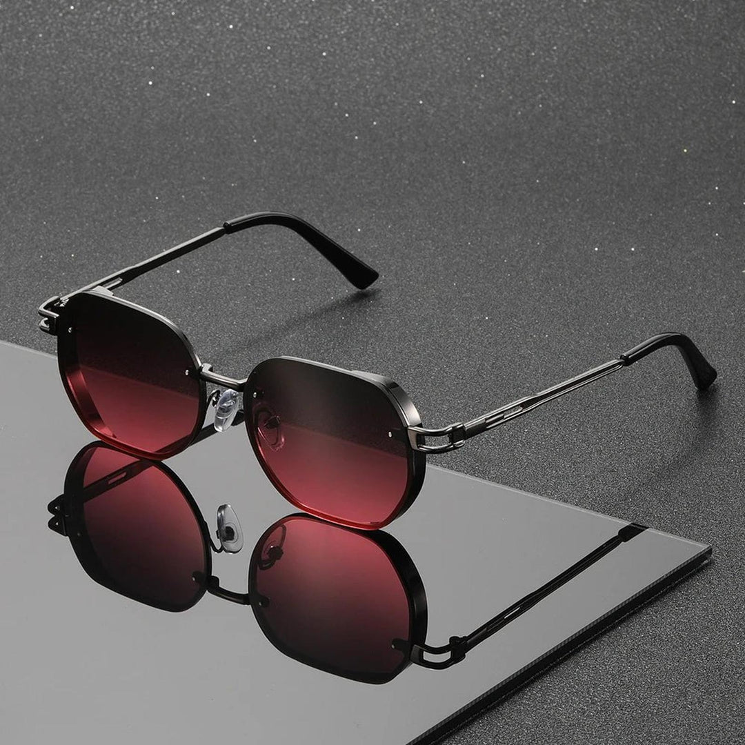 Layla | Sunglasses Gradient Alloy Metal Frame Rimless Modern