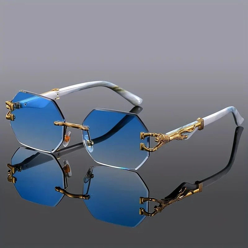 Layla | Sunglasses Rimless Geometric Gold Frame UV400 Protection