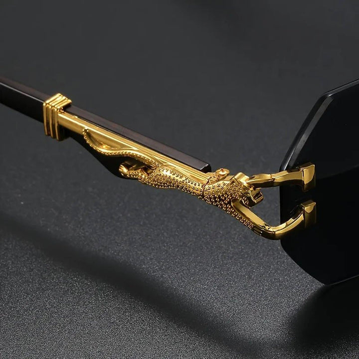 Layla | Sunglasses Rimless Geometric Gold Frame UV400 Protection