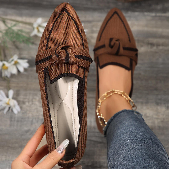 Lily | Women Orthopedic Pointed Toe Knot Detail Loafers