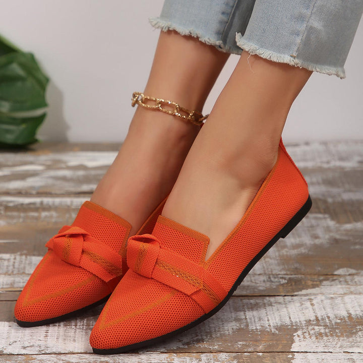 Lily | Women Orthopedic Pointed Toe Knot Detail Loafers