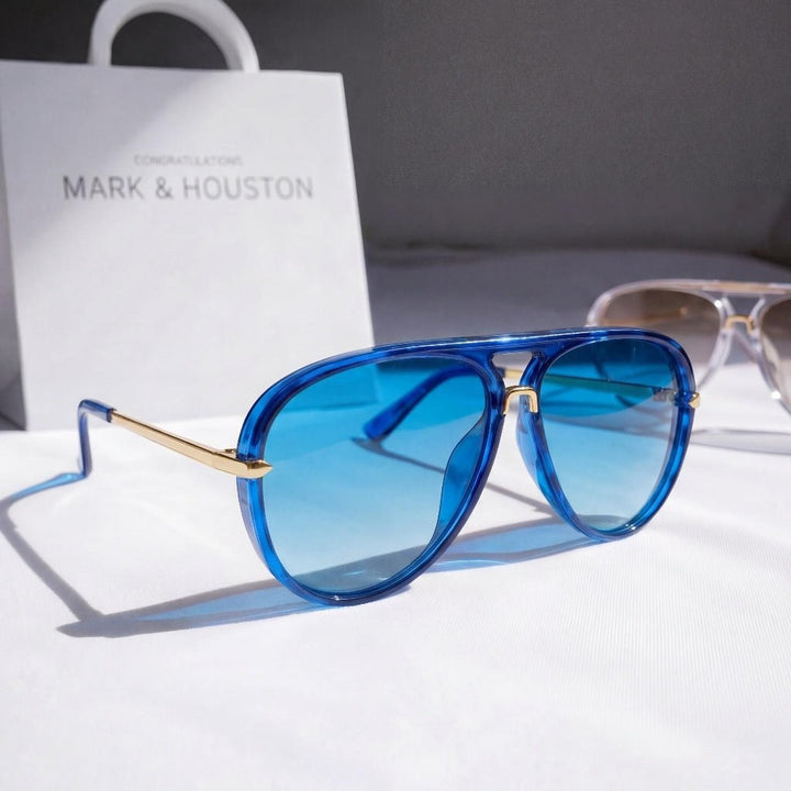 Lucas | Sunglasses Aviator Red Gradient UV400 Double Bridge
