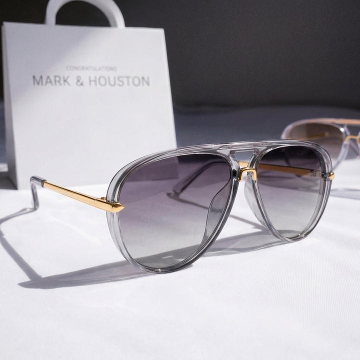 Lucas | Sunglasses Aviator Red Gradient UV400 Double Bridge