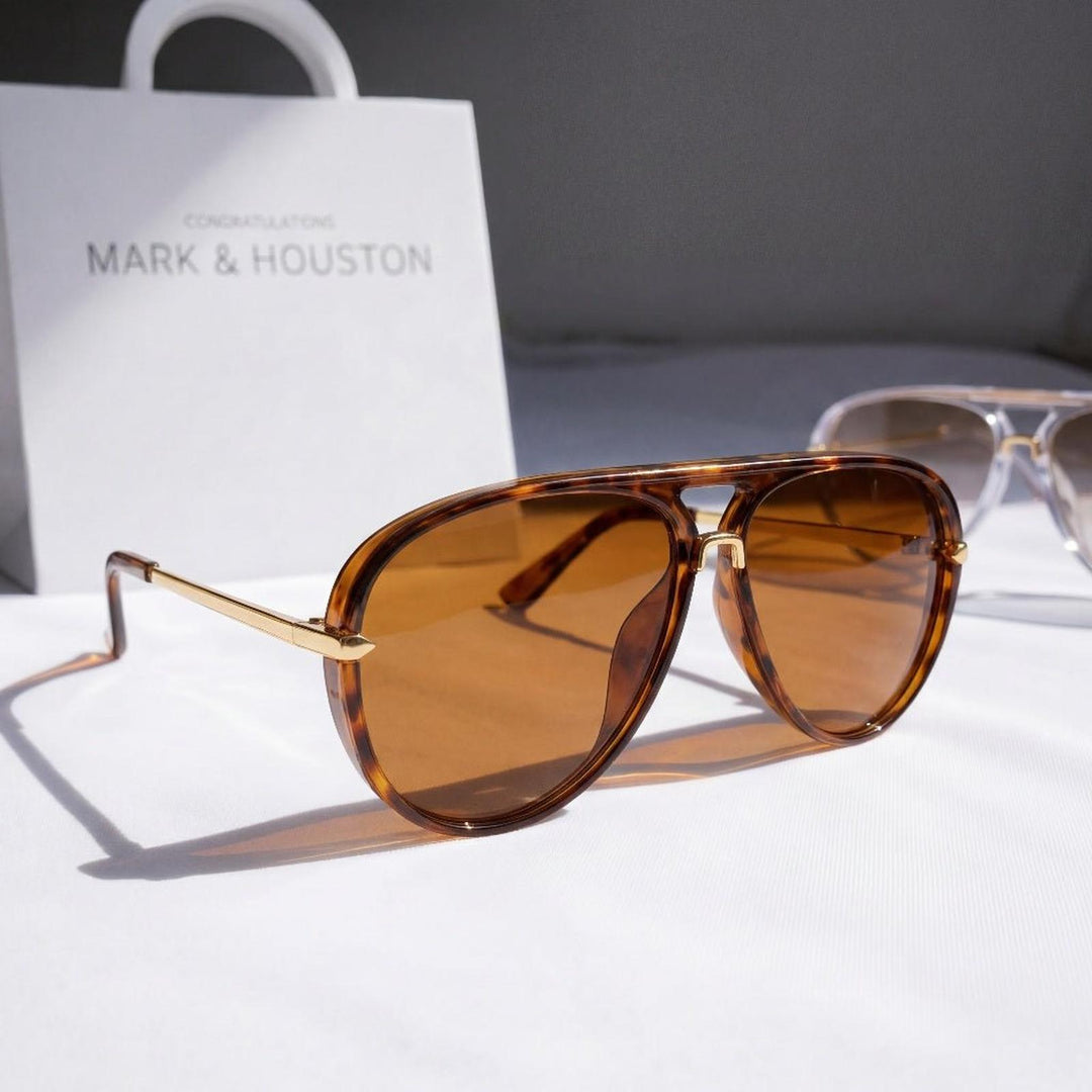 Lucas | Sunglasses Aviator Red Gradient UV400 Double Bridge
