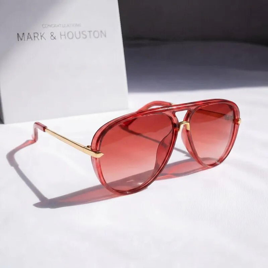 Lucas | Sunglasses Aviator Red Gradient UV400 Double Bridge