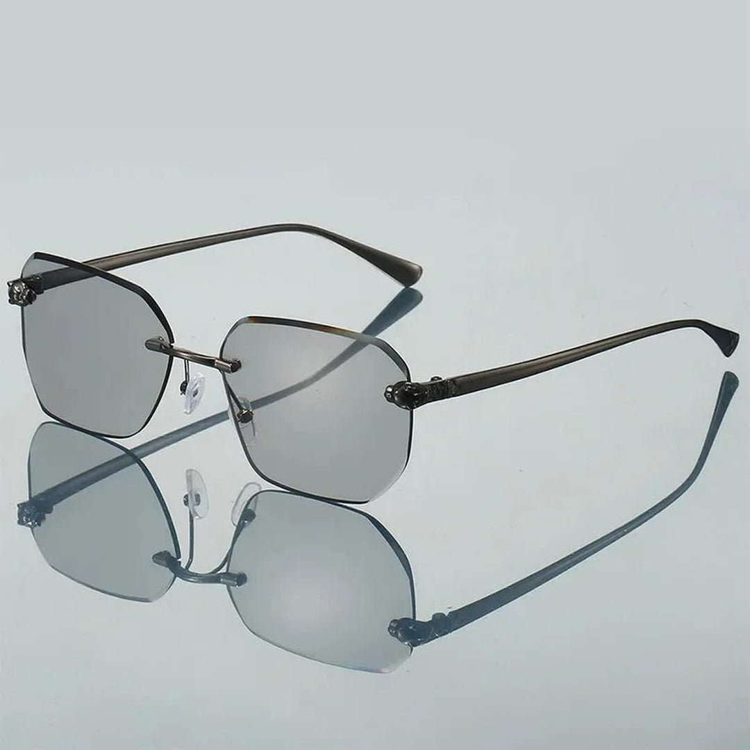 Lucas | Sunglasses Gradient Rimless UV400 Protection Gold Temples