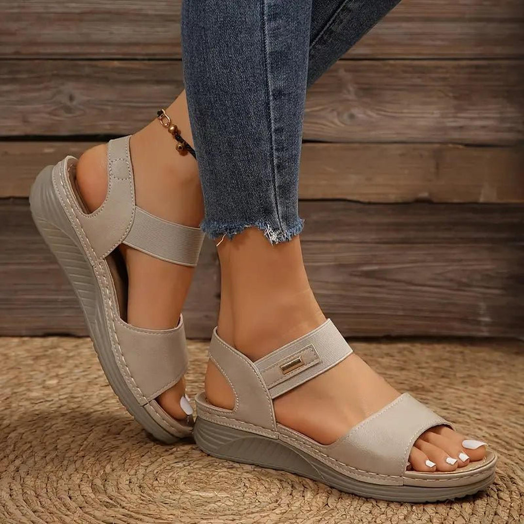 Luna | Orthopedic Sandals Women Velcro Straps Comfort Wedge