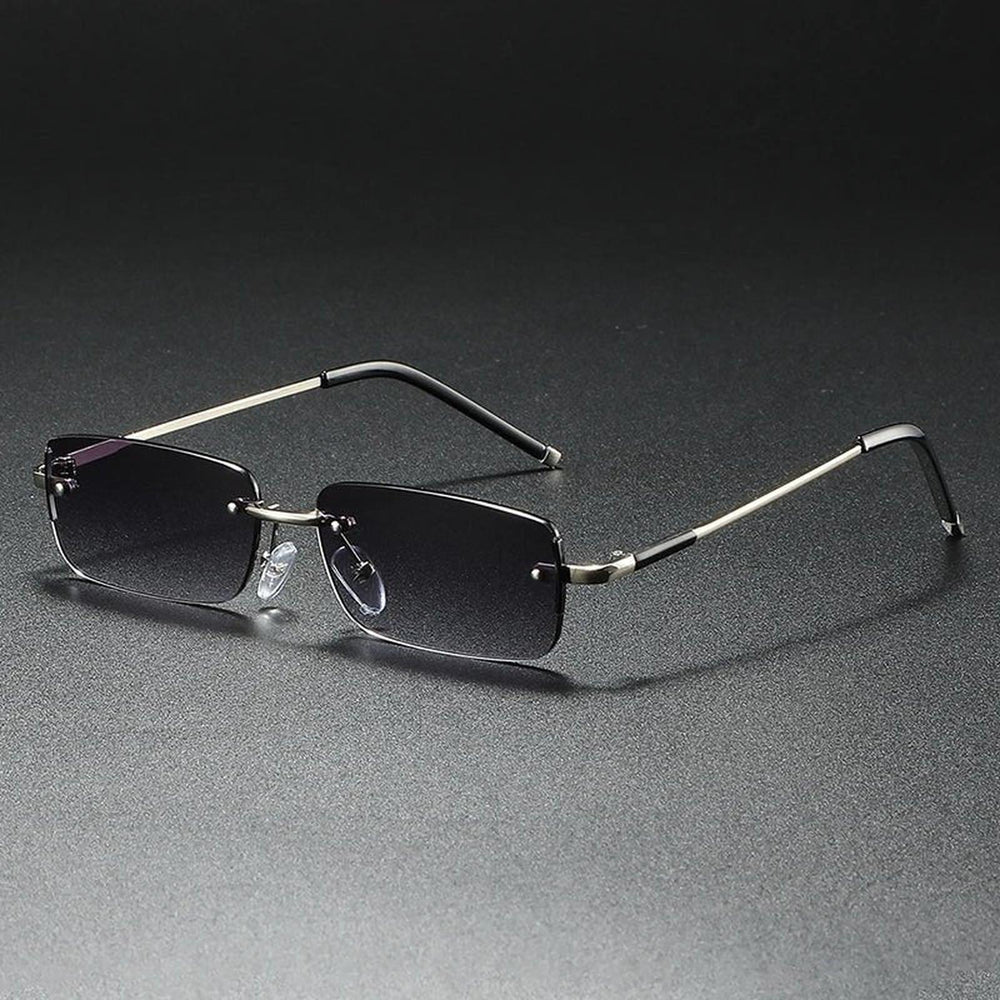 Luna | Sunglasses Rimless Rectangular Gold Gradient UV400
