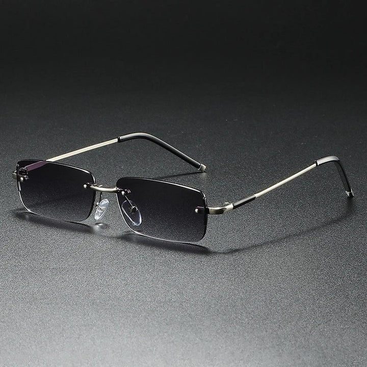 Luna | Sunglasses Rimless Rectangular Gold Gradient UV400