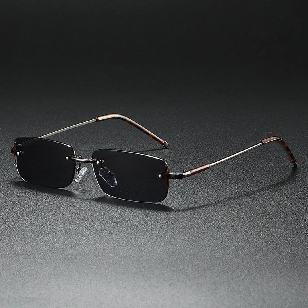 Luna | Sunglasses Rimless Rectangular Gold Gradient UV400