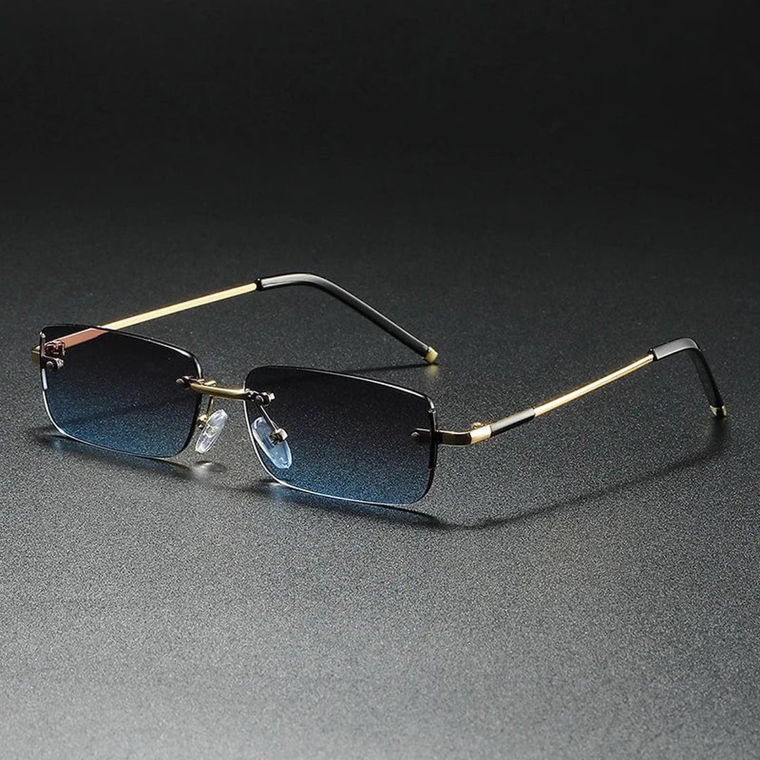 Luna | Sunglasses Rimless Rectangular Gold Gradient UV400
