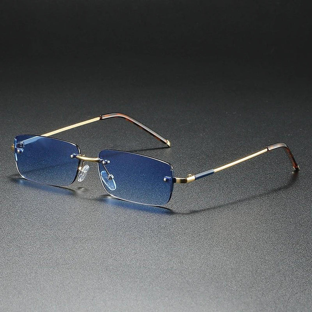 Luna | Sunglasses Rimless Rectangular Gold Gradient UV400