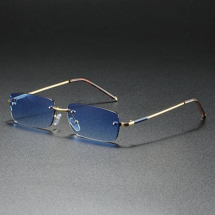 Luna | Sunglasses Rimless Rectangular Gold Gradient UV400
