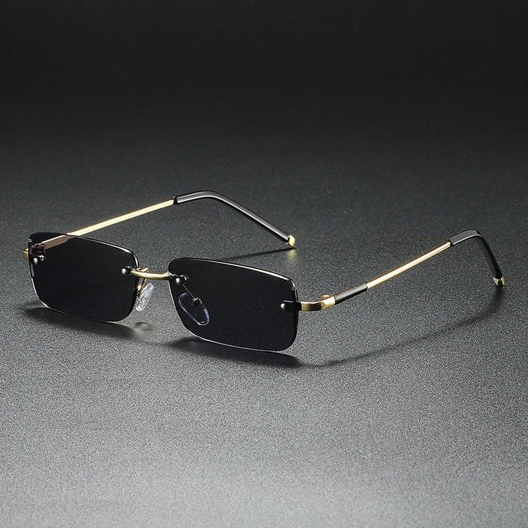 Luna | Sunglasses Rimless Rectangular Gold Gradient UV400