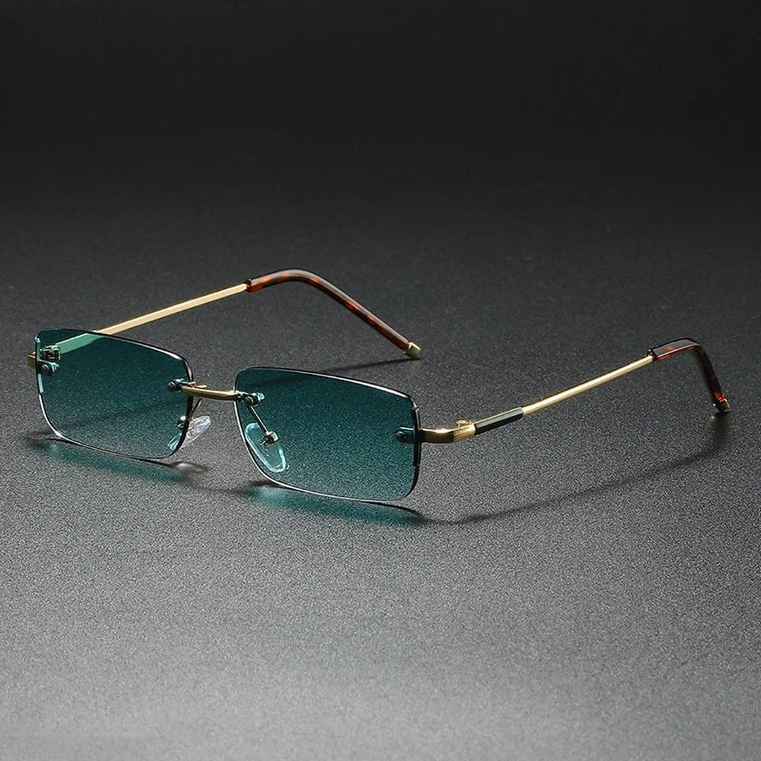 Luna | Sunglasses Rimless Rectangular Gold Gradient UV400