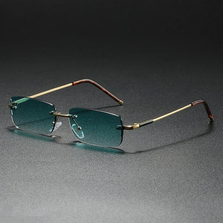 Luna | Sunglasses Rimless Rectangular Gold Gradient UV400