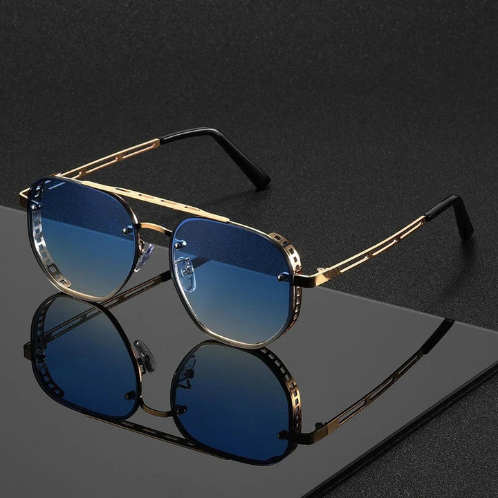 Madison | Sunglasses Aviator Gold Frame Double Beam UV Protection