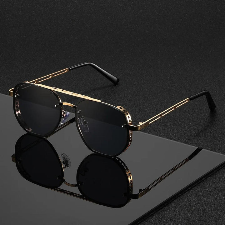 Madison | Sunglasses Aviator Gold Frame Double Beam UV Protection