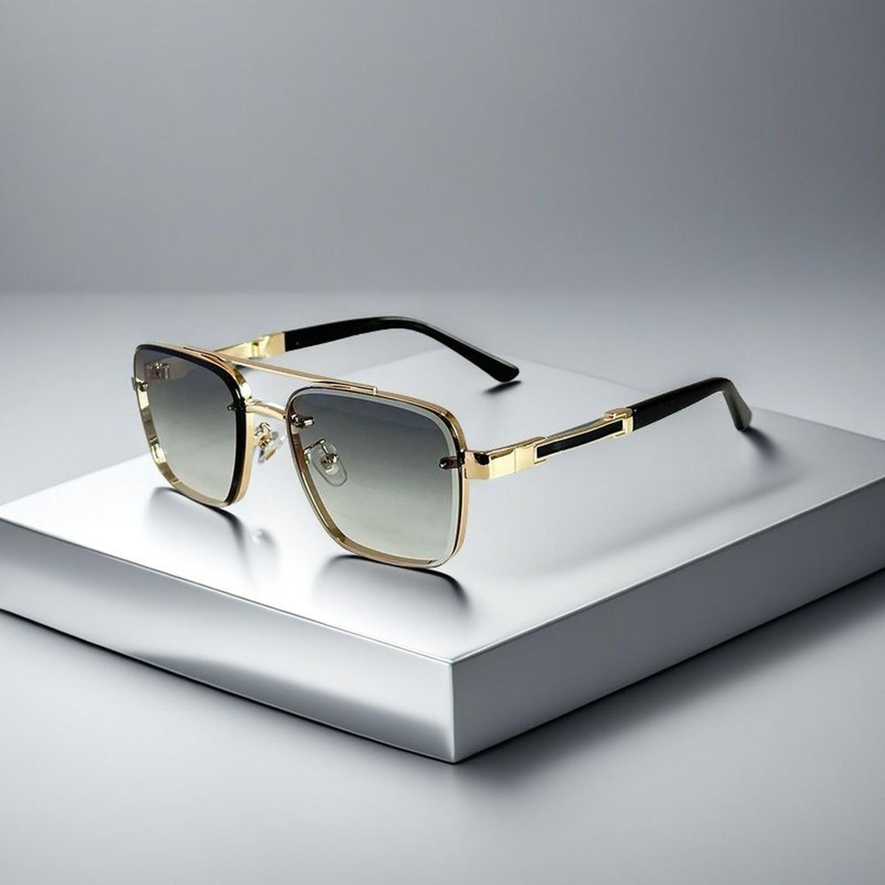 Madison | Sunglasses Aviator Square Gradient Lenses Metal Frame