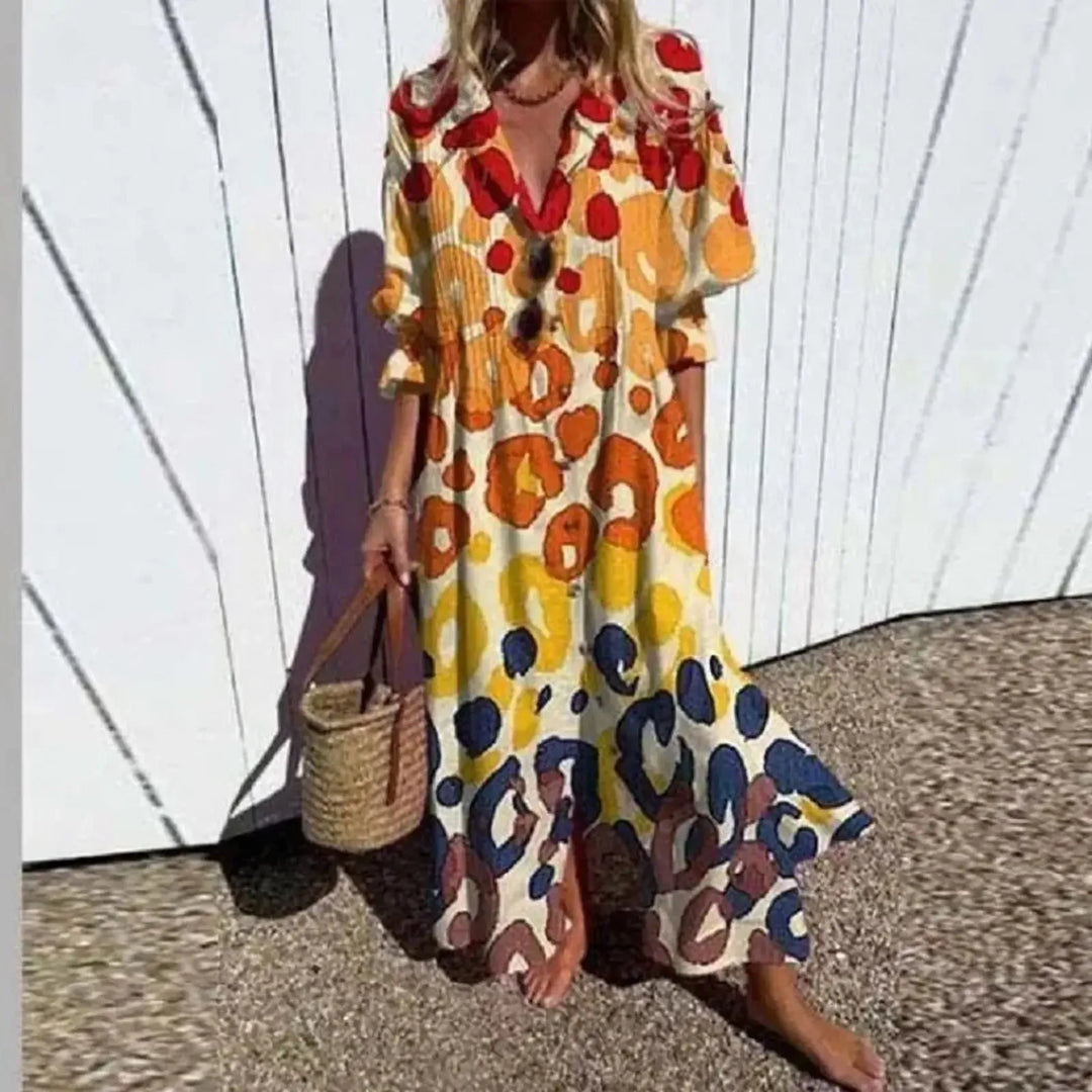 Madison | Women's Summer Floral Maxi Long Sleeve Dress