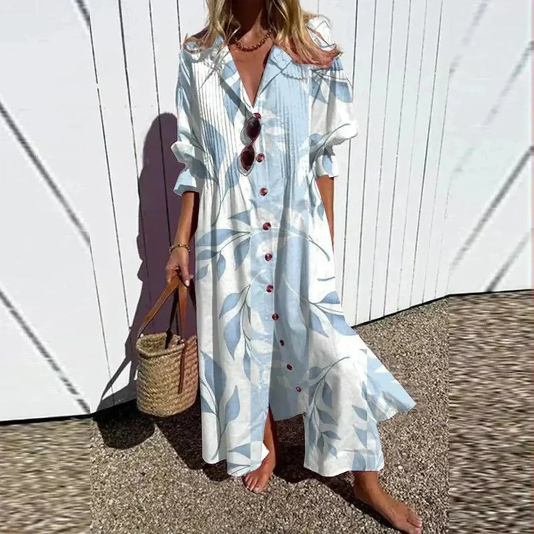 Madison | Women's Summer Floral Maxi Long Sleeve Dress