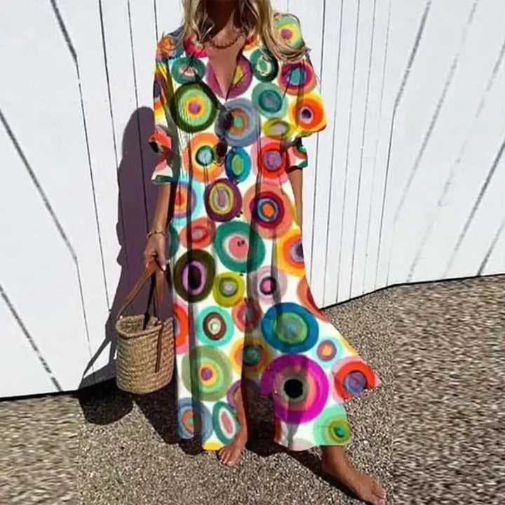 Madison | Women's Summer Floral Maxi Long Sleeve Dress