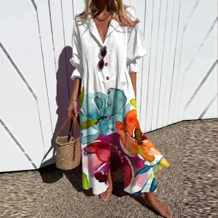 Madison | Women's Summer Floral Maxi Long Sleeve Dress