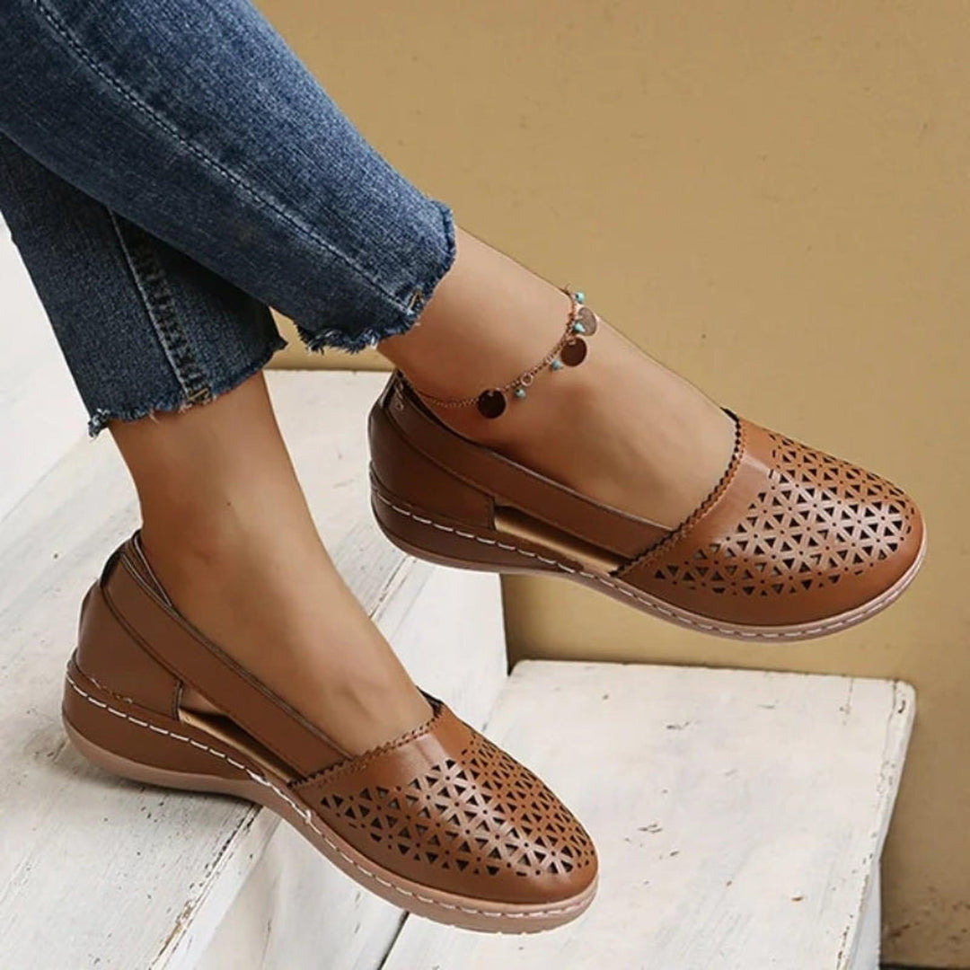 Maria | Women's Cutout Slip On Casual Flat Shoes