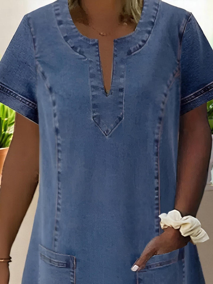 Marla | Everyday Denim Dress with Front Pockets