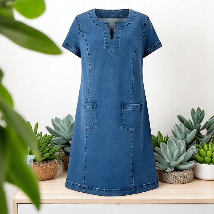 Marla | Everyday Denim Dress with Front Pockets