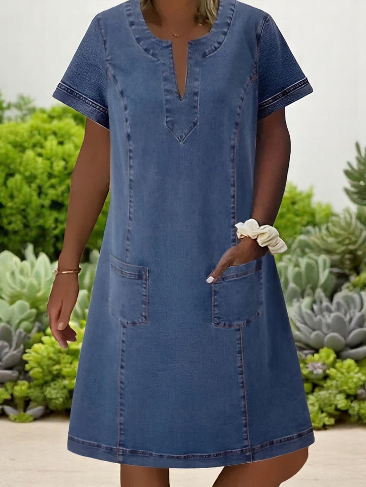 Marla | Everyday Denim Dress with Front Pockets