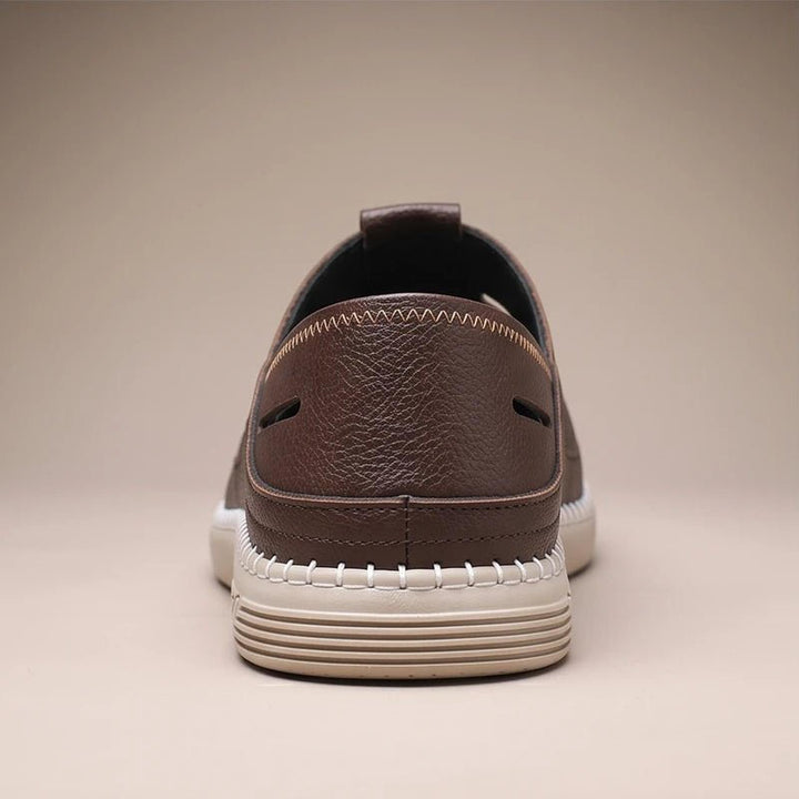 Matthew | Men's Leather Fisherman Sandals Closed-Toe Slip-On