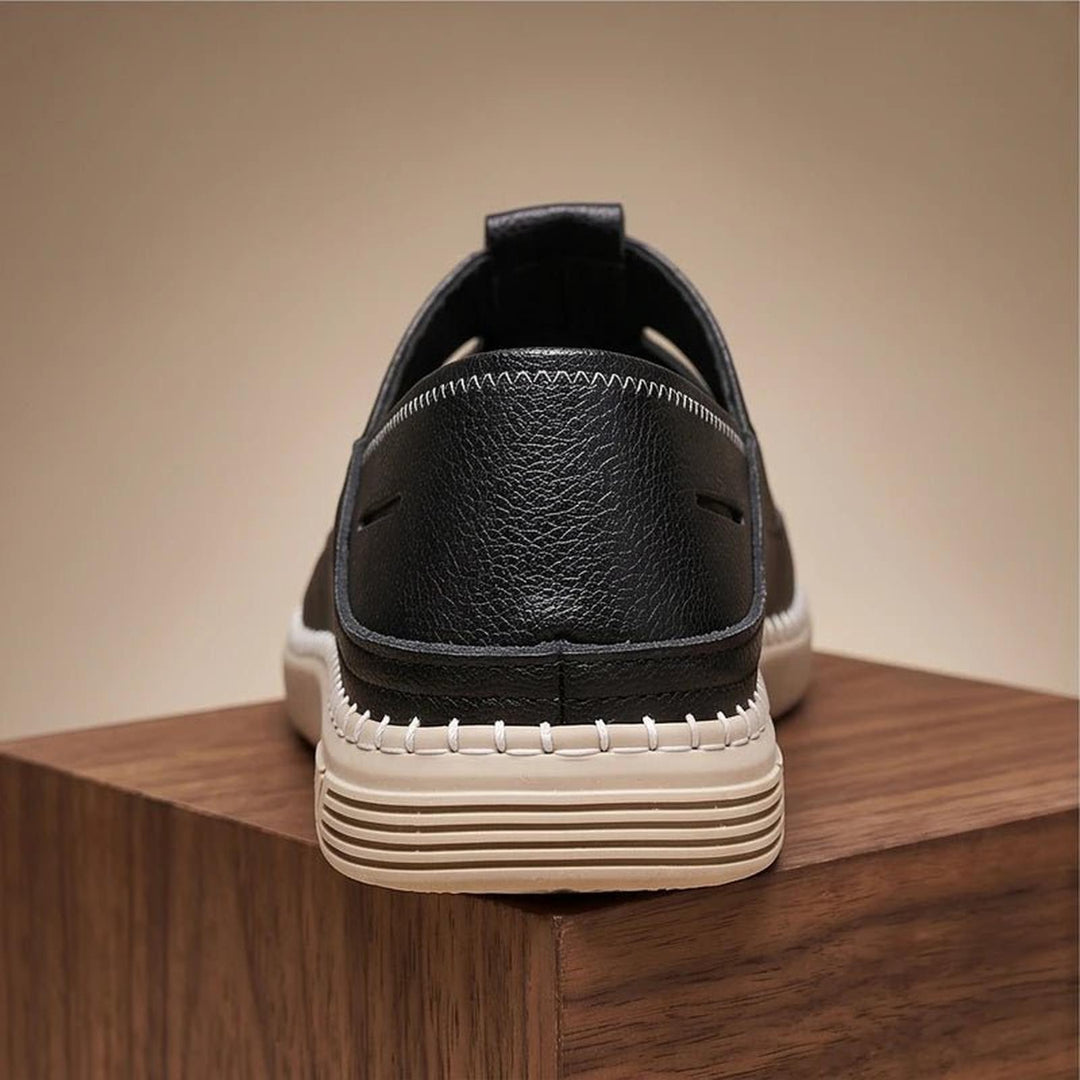 Matthew | Men's Leather Fisherman Sandals Closed-Toe Slip-On