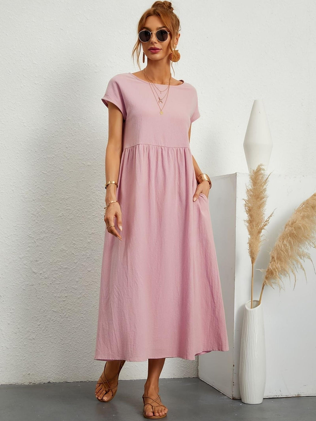 Maya | Women's Summer Casual Midi Pocket Dress