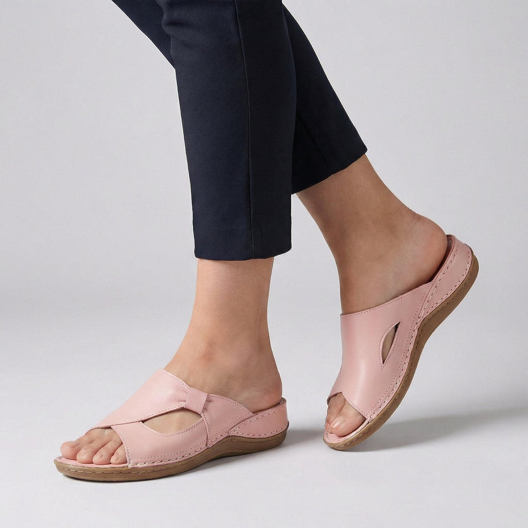 Mia | Orthopedic Slide Sandals Women Open Toe Leather Comfort
