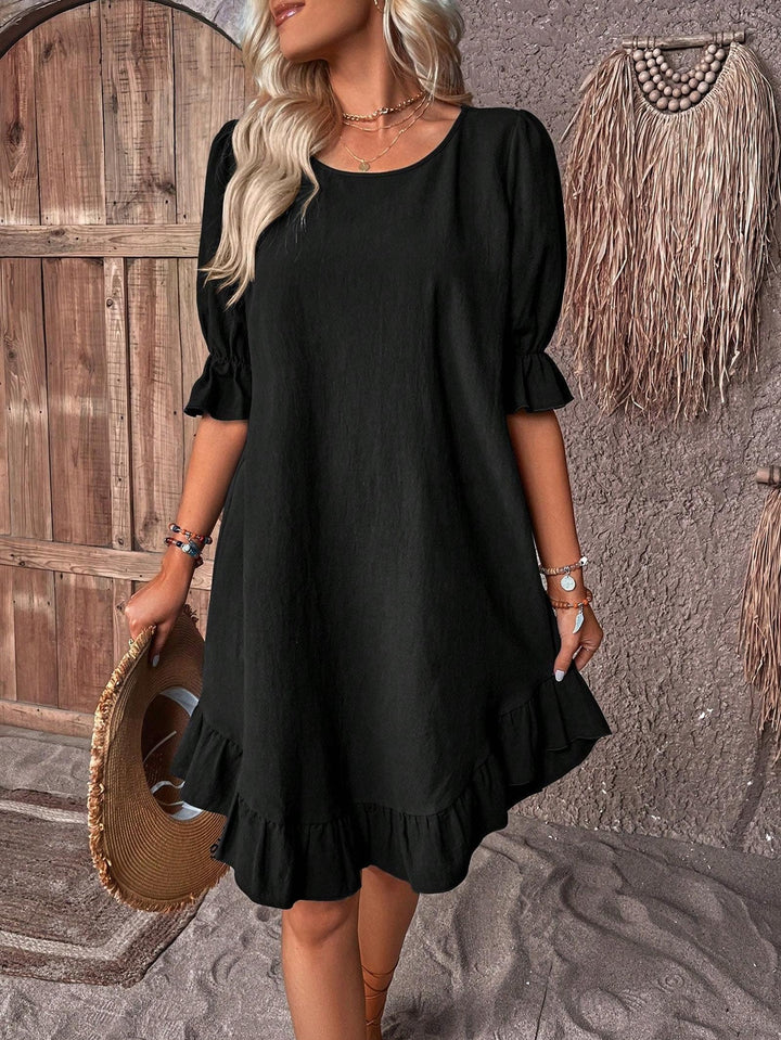 Michelle | Women's Summer Mini Ruffle Sleeve Casual Dress