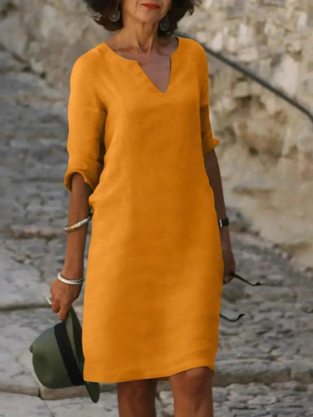 Morgan | Women's Summer Midi Three Quarter Sleeve Dress