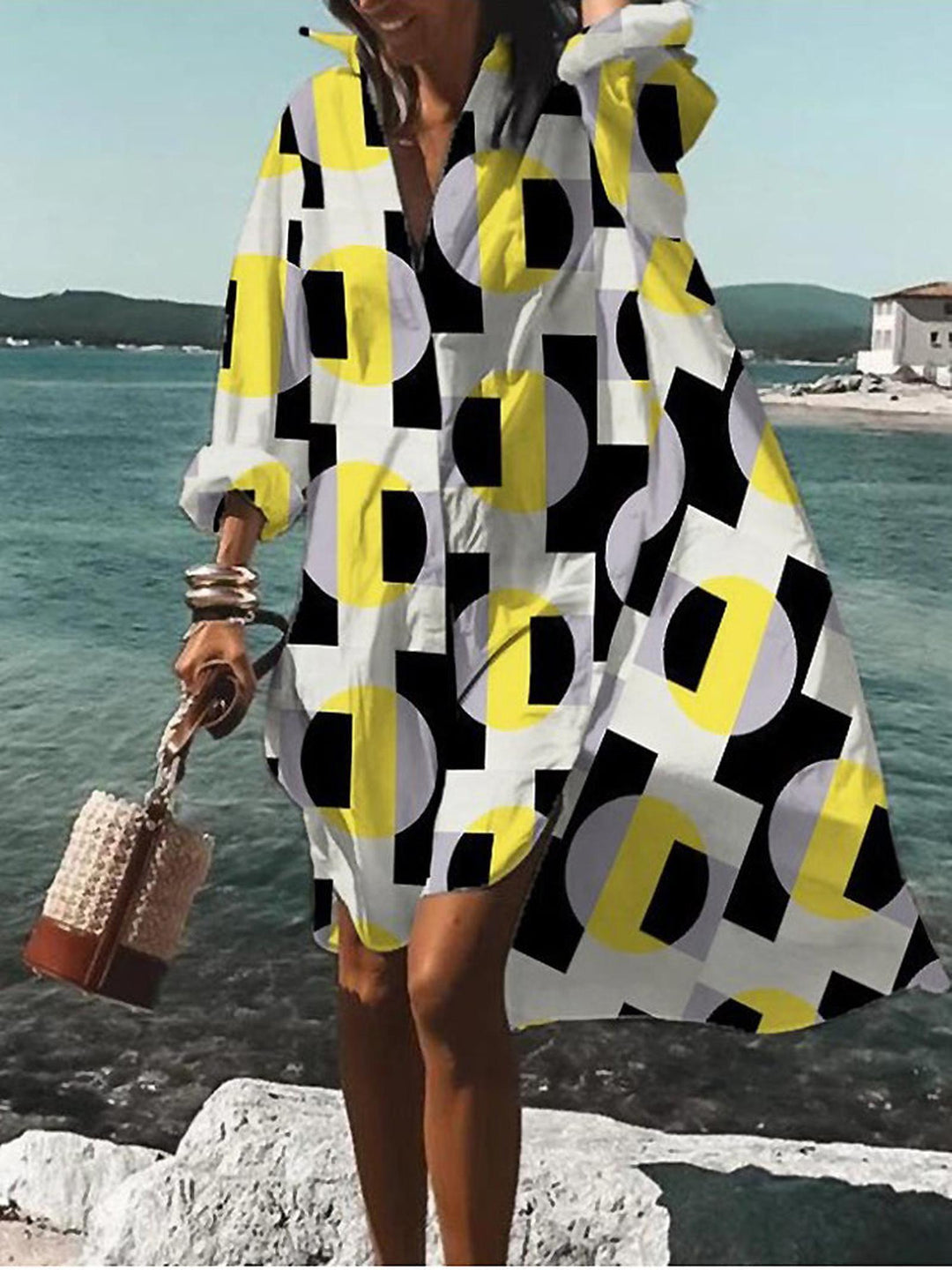 Natalie | Women's Bold Floral Loose Mini Summer Dress