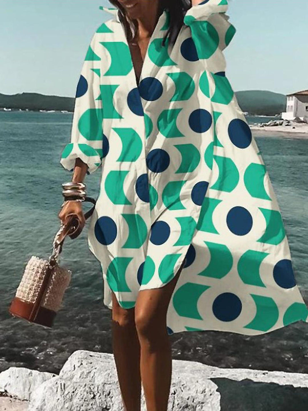 Natalie | Women's Bold Floral Loose Mini Summer Dress