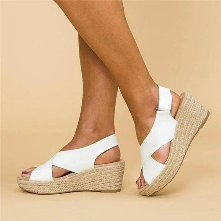 Natalie | Women’s Platform Espadrilles Sandals With Cross Strap