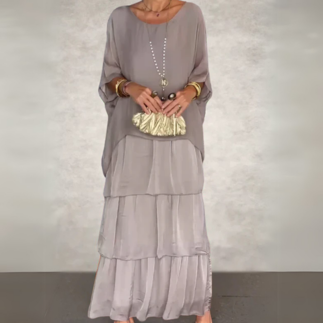 Natalie | Women's Summer Layered Maxi Printed Loose Dress