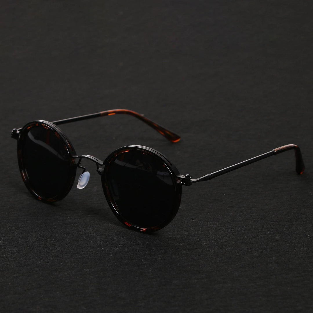 Nathan | Sunglasses Polarized Round Frame Gold Metal Temples