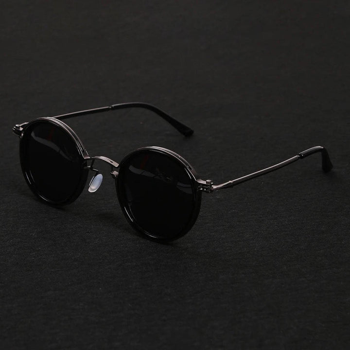 Nathan | Sunglasses Polarized Round Frame Gold Metal Temples