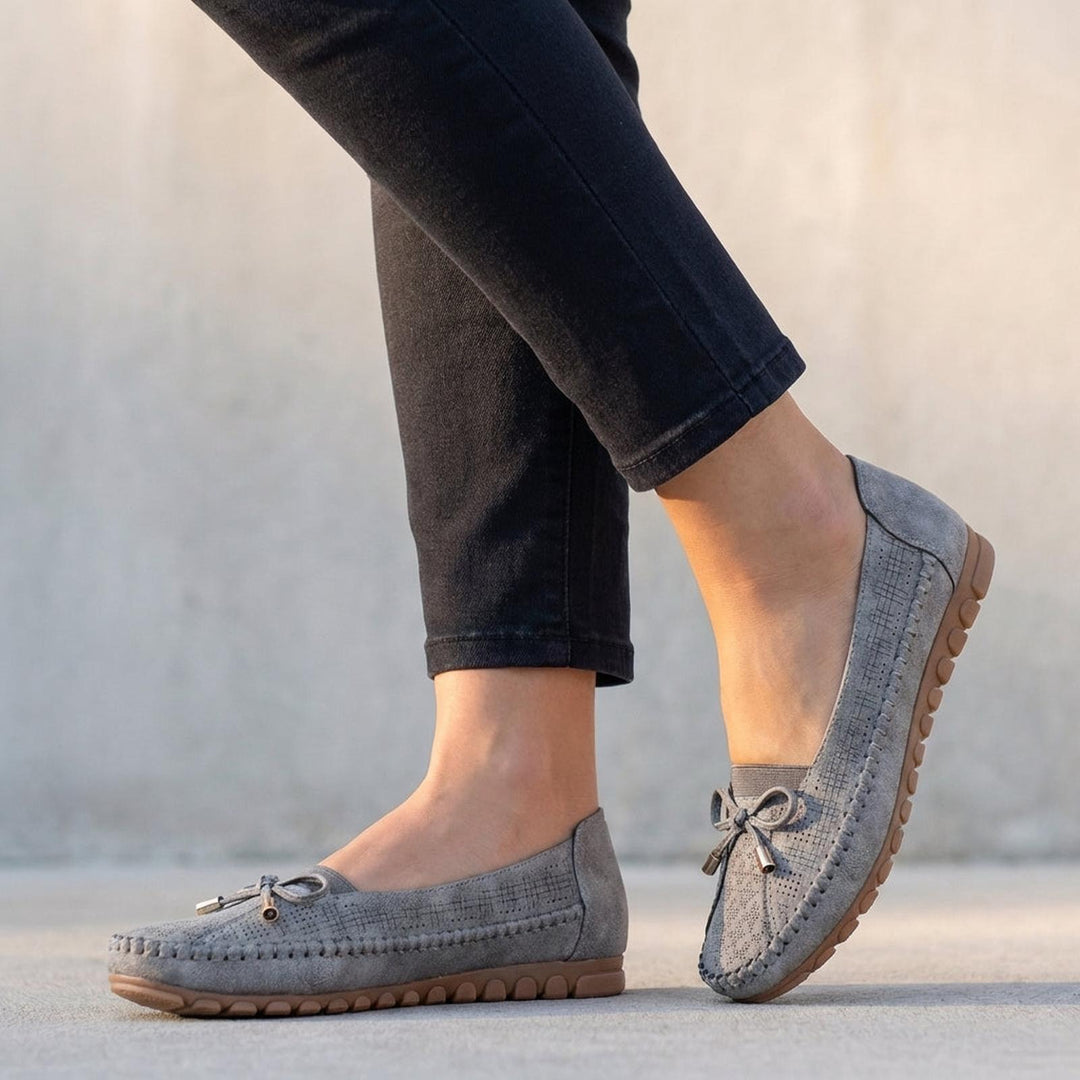 Nicole | Women Orthopedic Bow Detail Slip On Loafers