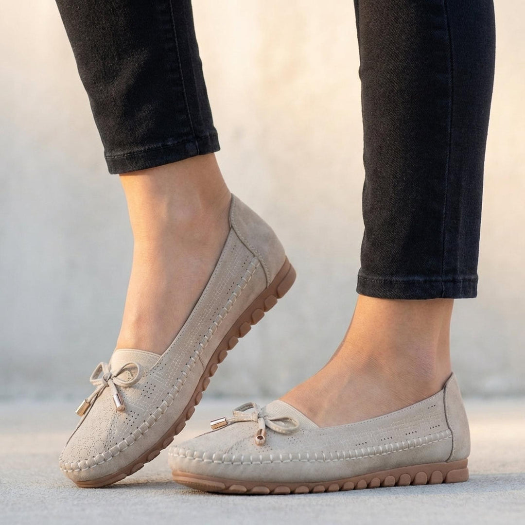 Nicole | Women Orthopedic Bow Detail Slip On Loafers